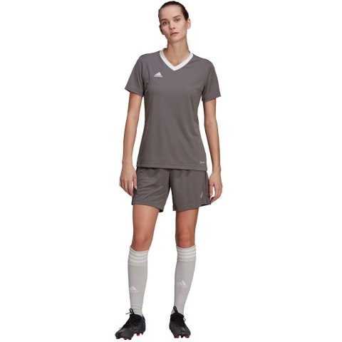 Adidas teamwear Koszulka damska adidas Entrada 22 Jsy szara H59848 Adidas teamwear Koszulka damska adidas Entrada 22 Jsy szara H59848