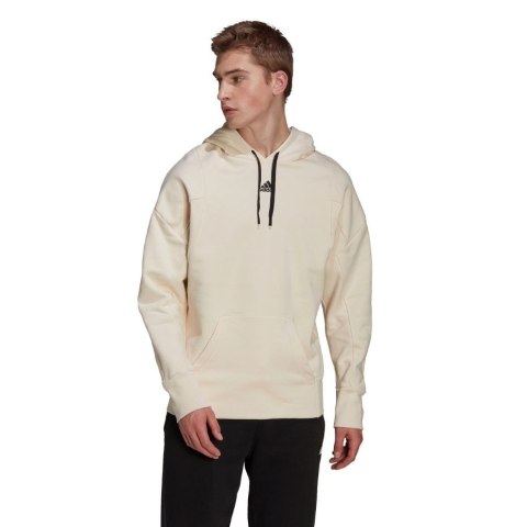 Adidas Bluza męska adidas Studio Lounge Fleece Hoodie beżowa HB0483 Adidas Bluza męska adidas Studio Lounge Fleece Hoodie beżowa HB0483