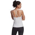 Adidas Koszulka damska adidas Studio Slim Strappy Back Tank Top biała HE3141