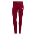 Adidas Legginsy damskie adidas Loungewear Essentials 3-Stripes czerwone HD1826