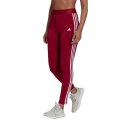 Adidas Legginsy damskie adidas Loungewear Essentials 3-Stripes czerwone HD1826