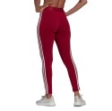 Adidas Legginsy damskie adidas Loungewear Essentials 3-Stripes czerwone HD1826