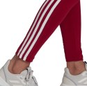 Adidas Legginsy damskie adidas Loungewear Essentials 3-Stripes czerwone HD1826