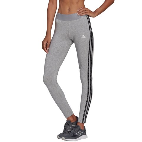 Adidas Legginsy damskie adidas Loungewear Essentials 3-Stripes szare HE7016 Adidas Legginsy damskie adidas Loungewear Essentials 3-Stripes szare HE7016