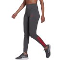 Adidas Legginsy damskie adidas Loungewear Essentials szaro-czerwone HD1770