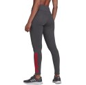 Adidas Legginsy damskie adidas Loungewear Essentials szaro-czerwone HD1770