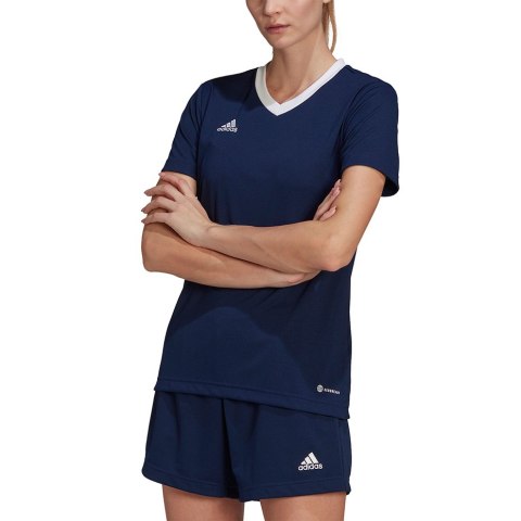 Adidas teamwear Koszulka damska adidas Entrada 22 Jersey granatowa H59849 Adidas teamwear Koszulka damska adidas Entrada 22 Jersey granatowa H59849