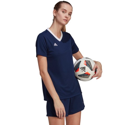 Adidas teamwear Koszulka damska adidas Entrada 22 Jersey granatowa H59849 Adidas teamwear Koszulka damska adidas Entrada 22 Jersey granatowa H59849