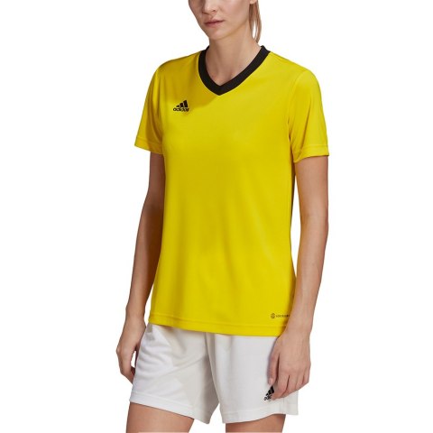 Adidas teamwear Koszulka damska adidas Entrada 22 Jersey żółta HI2125 Adidas teamwear Koszulka damska adidas Entrada 22 Jersey żółta HI2125