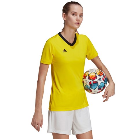 Adidas teamwear Koszulka damska adidas Entrada 22 Jersey żółta HI2125 Adidas teamwear Koszulka damska adidas Entrada 22 Jersey żółta HI2125