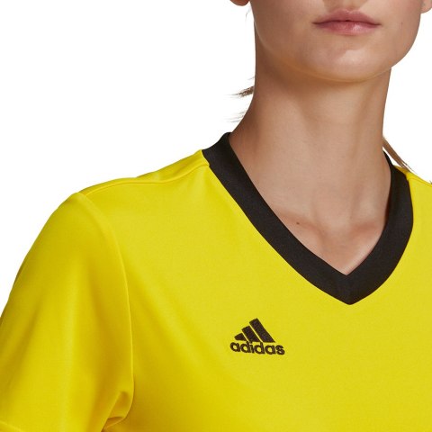 Adidas teamwear Koszulka damska adidas Entrada 22 Jersey żółta HI2125 Adidas teamwear Koszulka damska adidas Entrada 22 Jersey żółta HI2125