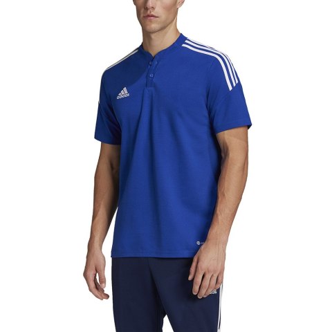 Adidas teamwear Koszulka męska adidas Condivo 22 Polo niebieska HG6307 Adidas teamwear Koszulka męska adidas Condivo 22 Polo niebieska HG6307