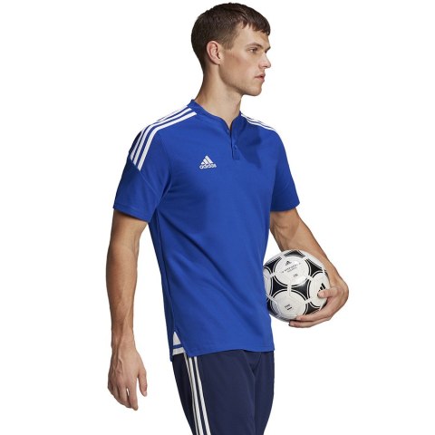 Adidas teamwear Koszulka męska adidas Condivo 22 Polo niebieska HG6307 Adidas teamwear Koszulka męska adidas Condivo 22 Polo niebieska HG6307