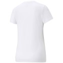 Puma Koszulka damska Puma ESS+ Metallic Logo Tee biała 848303 02