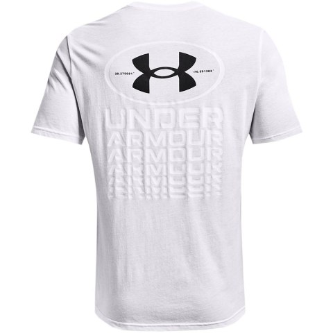 Under Armour Koszulka męska Under Armour Repeat Ss graphics biała 1371264 100 Under Armour Koszulka męska Under Armour Repeat Ss graphics biała 1371264 100