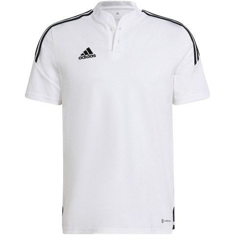 Adidas teamwear Koszulka męska adidas Condivo 22 Polo biała H44106