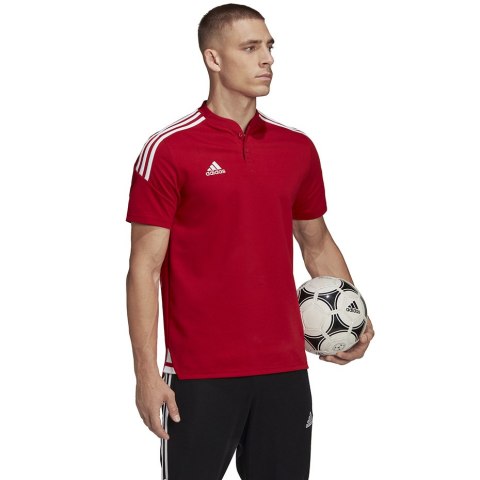 Adidas teamwear Koszulka męska adidas Condivo 22 Polo czerwona H44107 Adidas teamwear Koszulka męska adidas Condivo 22 Polo czerwona H44107