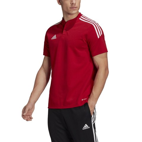 Adidas teamwear Koszulka męska adidas Condivo 22 Polo czerwona H44107 Adidas teamwear Koszulka męska adidas Condivo 22 Polo czerwona H44107