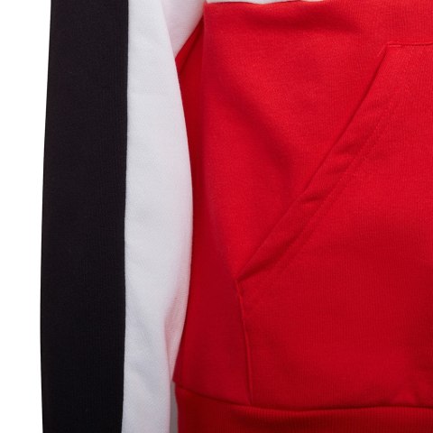 Adidas Bluza dla dzieci adidas Colorblock Fleece Hoodie czerwona HC5657 Adidas Bluza dla dzieci adidas Colorblock Fleece Hoodie czerwona HC5657