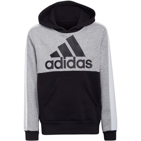 Adidas Bluza dla dzieci adidas U CB FL Hoodie czarno-szara HC5658