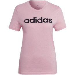 Adidas Koszulka damska adidas Loungwear Essentials Slim Logo Tee różowa HD1681