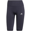 Adidas Legginsy damskie adidas Aeroknit Seamless Short Tights granatowe HE2960