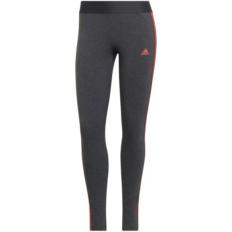 Adidas Legginsy damskie adidas Loungewear Essentials 3-Stripes szare HD1831