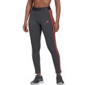 Adidas Legginsy damskie adidas Loungewear Essentials 3-Stripes szare HD1831