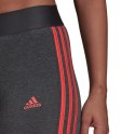 Adidas Legginsy damskie adidas Loungewear Essentials 3-Stripes szare HD1831