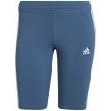 Adidas Spodenki damskie adidas Essentials 3-Stripes Bike Shorts niebieskie HD1803