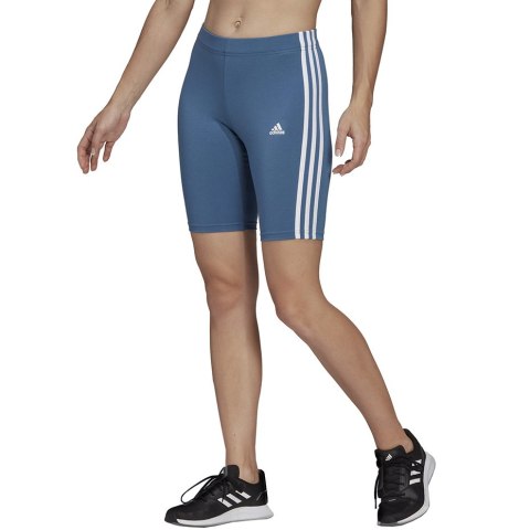 Adidas Spodenki damskie adidas Essentials 3-Stripes Bike Shorts niebieskie HD1803 Adidas Spodenki damskie adidas Essentials 3-Stripes Bike Shorts niebieskie HD1803