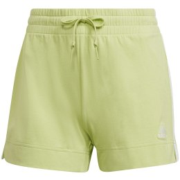 Adidas Spodenki damskie adidas Essentials Slim 3-Stripes Shorts zielone HE9361