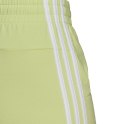 Adidas Spodenki damskie adidas Essentials Slim 3-Stripes Shorts zielone HE9361