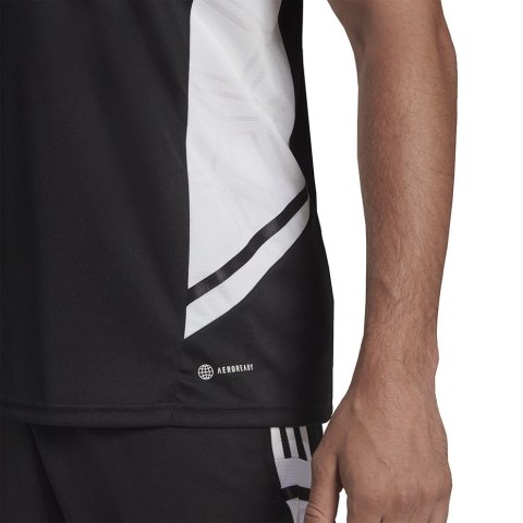 Adidas teamwear Koszulka męska adidas Condivo 22 Jersey czarna H21254 Adidas teamwear Koszulka męska adidas Condivo 22 Jersey czarna H21254