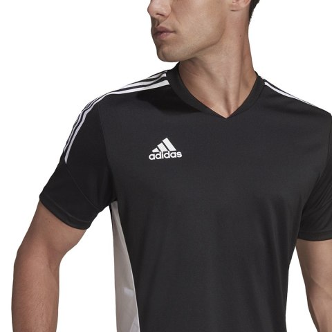 Adidas teamwear Koszulka męska adidas Condivo 22 Jersey czarna H21254 Adidas teamwear Koszulka męska adidas Condivo 22 Jersey czarna H21254