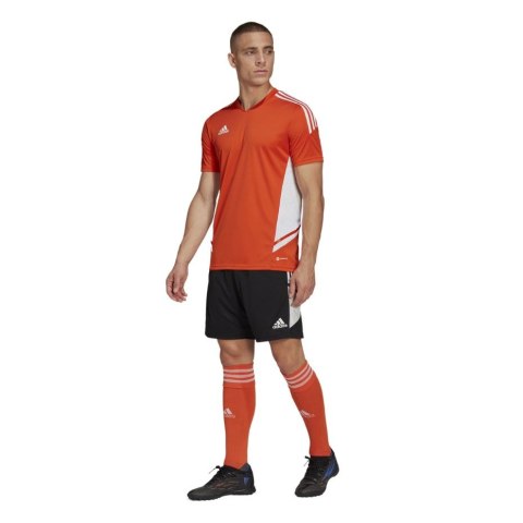 Adidas teamwear Koszulka męska adidas Condivo 22 Jersey pomarańczowa HE3059 Adidas teamwear Koszulka męska adidas Condivo 22 Jersey pomarańczowa HE3059