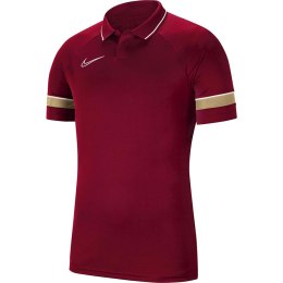 Nike Team Koszulka dla dzieci Nike Dri-FIT Academy 21 Polo SS bordowa CW6106 677