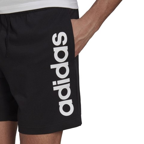 Adidas Spodenki męskie adidas AeroReady Essentials Linear Logo Shorts czarne GK9604 Adidas Spodenki męskie adidas AeroReady Essentials Linear Logo Shorts czarne GK9604