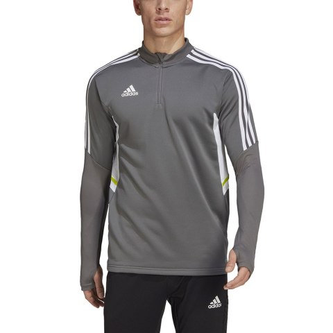 Adidas teamwear Bluza męska adidas Condivo 22 Training 1/2 zip szaro-biała HD2312 Adidas teamwear Bluza męska adidas Condivo 22 Training 1/2 zip szaro-biała HD2312