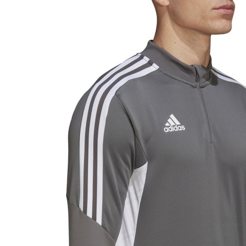 Adidas teamwear Bluza męska adidas Condivo 22 Training 1/2 zip szaro-biała HD2312 Adidas teamwear Bluza męska adidas Condivo 22 Training 1/2 zip szaro-biała HD2312