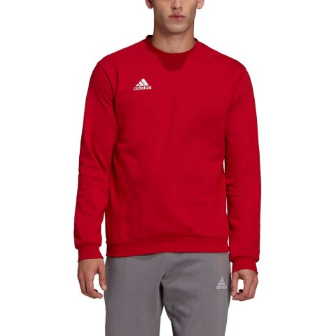 Adidas teamwear Bluza męska adidas Entrada 22 Sweat Top czerwona HB0577 Adidas teamwear Bluza męska adidas Entrada 22 Sweat Top czerwona HB0577