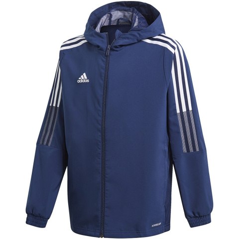 Adidas teamwear Kurtka dla dzieci adidas Tiro 21 Windbreaker granatowa GP4974