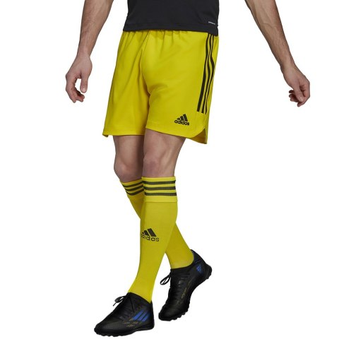 Adidas teamwear Spodenki męskie adidas Condivo 22 Match Day żółto-czarne HA3511 Adidas teamwear Spodenki męskie adidas Condivo 22 Match Day żółto-czarne HA3511