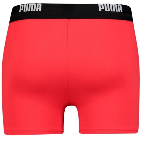 Puma Spodenki kąpielowe męskie Puma Logo Swim Trunk czerwone 907657 02 Puma Spodenki kąpielowe męskie Puma Logo Swim Trunk czerwone 907657 02