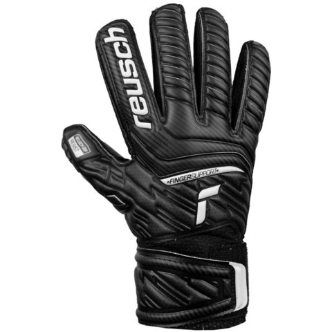 Reusch Rękawice bramkarskie Reusch Attrakt Resist Finger Support Junior czarne 5272610 7700 Reusch Rękawice bramkarskie Reusch Attrakt Resist Finger Support Junior czarne 5272610 7700
