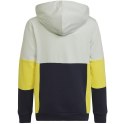 Adidas Bluza dla dzieci adidas Colourblock Hoodie szaro-żółto-czarna HN8567