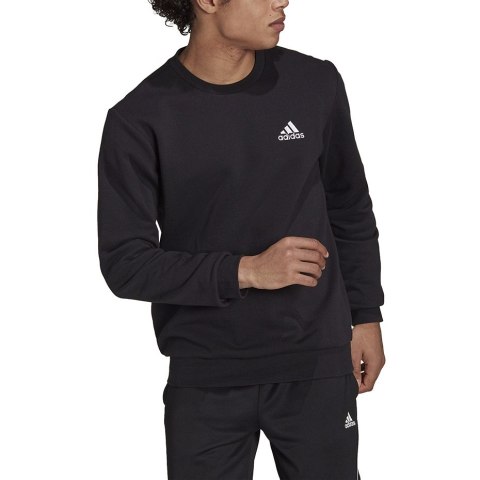 Adidas Bluza męska adidas Essentials Fleece Sweatshirt czarna GV5295 Adidas Bluza męska adidas Essentials Fleece Sweatshirt czarna GV5295