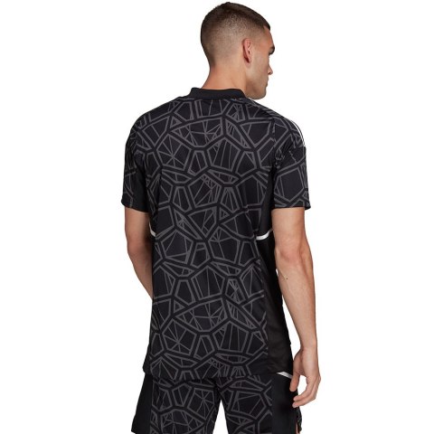 Adidas teamwear Koszulka męska Condivo 22 Goalkeeper Jersey Short Sleeve czarna HB1619 Adidas teamwear Koszulka męska Condivo 22 Goalkeeper Jersey Short Sleeve czarna HB1619