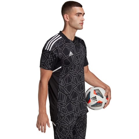 Adidas teamwear Koszulka męska Condivo 22 Goalkeeper Jersey Short Sleeve czarna HB1619 Adidas teamwear Koszulka męska Condivo 22 Goalkeeper Jersey Short Sleeve czarna HB1619
