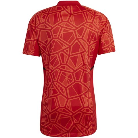 Adidas teamwear Koszulka męska Condivo 22 Goalkeeper Jersey Short Sleeve czerwona H21238 Adidas teamwear Koszulka męska Condivo 22 Goalkeeper Jersey Short Sleeve czerwona H21238